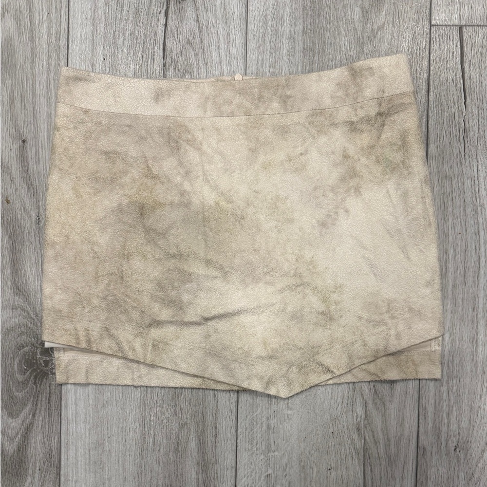 SW3 Bespoke Cream Asymmetrical Mini Skirt